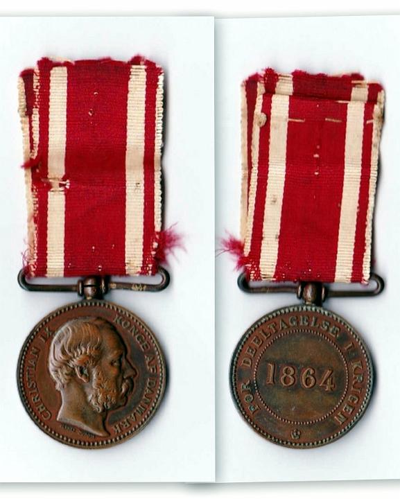 medalje1864.jpg - Min oldefar på min farmors side Laurits Nielsen 1840-1921 medalje for 1864