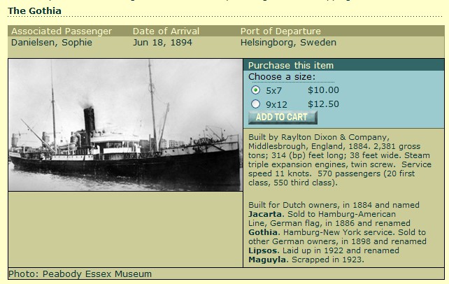 sofie-usa-1.jpg - Sofia Danielsen rejse til USA via Helsinborg og København indrejse d. 18 Jun 1894.
